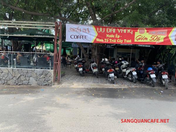 Cần sang nhanh quán cafe sân vườn mặt tiền đường Tân Thuận Tây, phường Bình Thuận, quận 7.